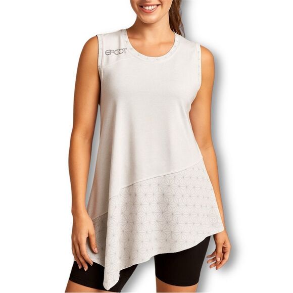 Disney EPCOT Gray Asymmetrical Tank Top Tunic - Picture 1 of 8